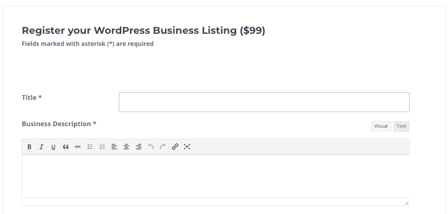 Submission Form - 6 Tips For The Perfect WordPress Business Directory